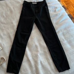 Madewell black 9” riser skinny jeans
